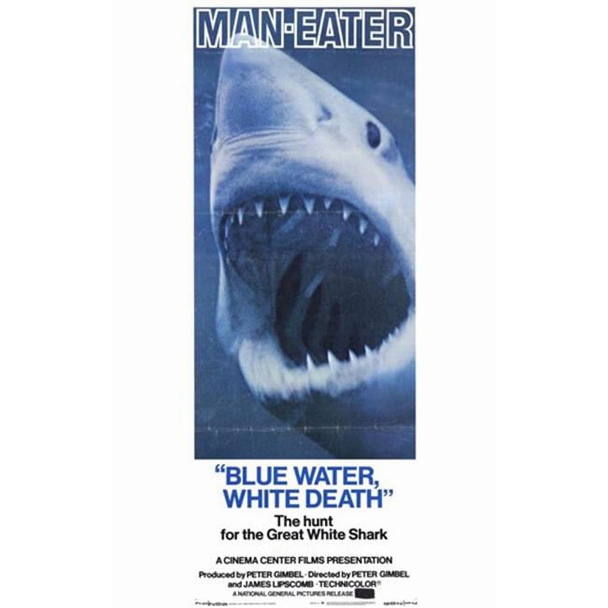 Blue Water White Death Movie Poster 11x17 - Underwater adventure