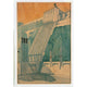 Design for a Building 1914 pencil ink print by Antonio Sant'Elia