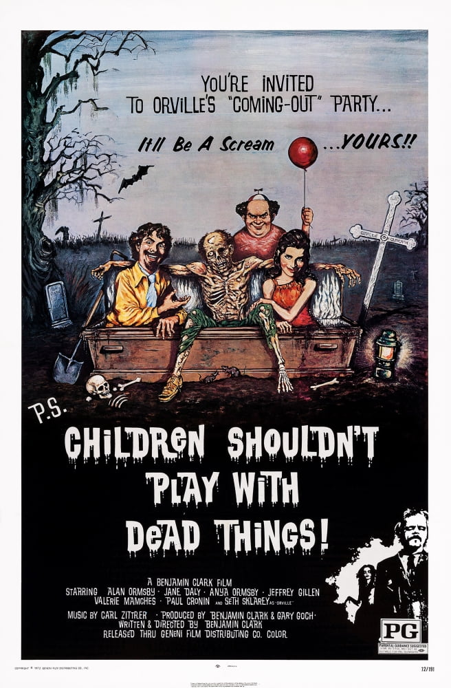 Children Shouldn't Play with Dead Things Movie Masterprint Poster - 1972 classic horror film art