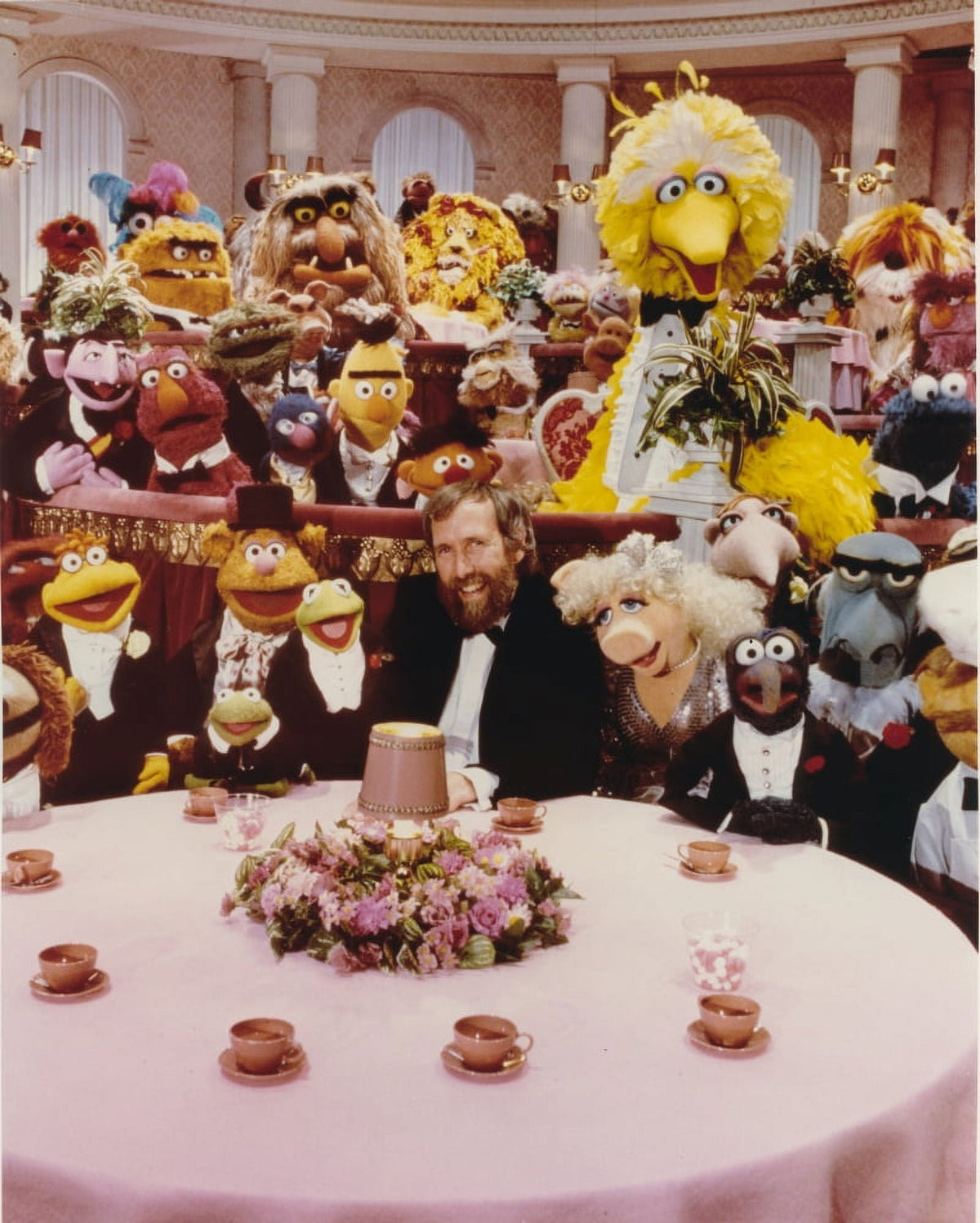 Jim Henson Dining with Sesame Street Cast Photo Print