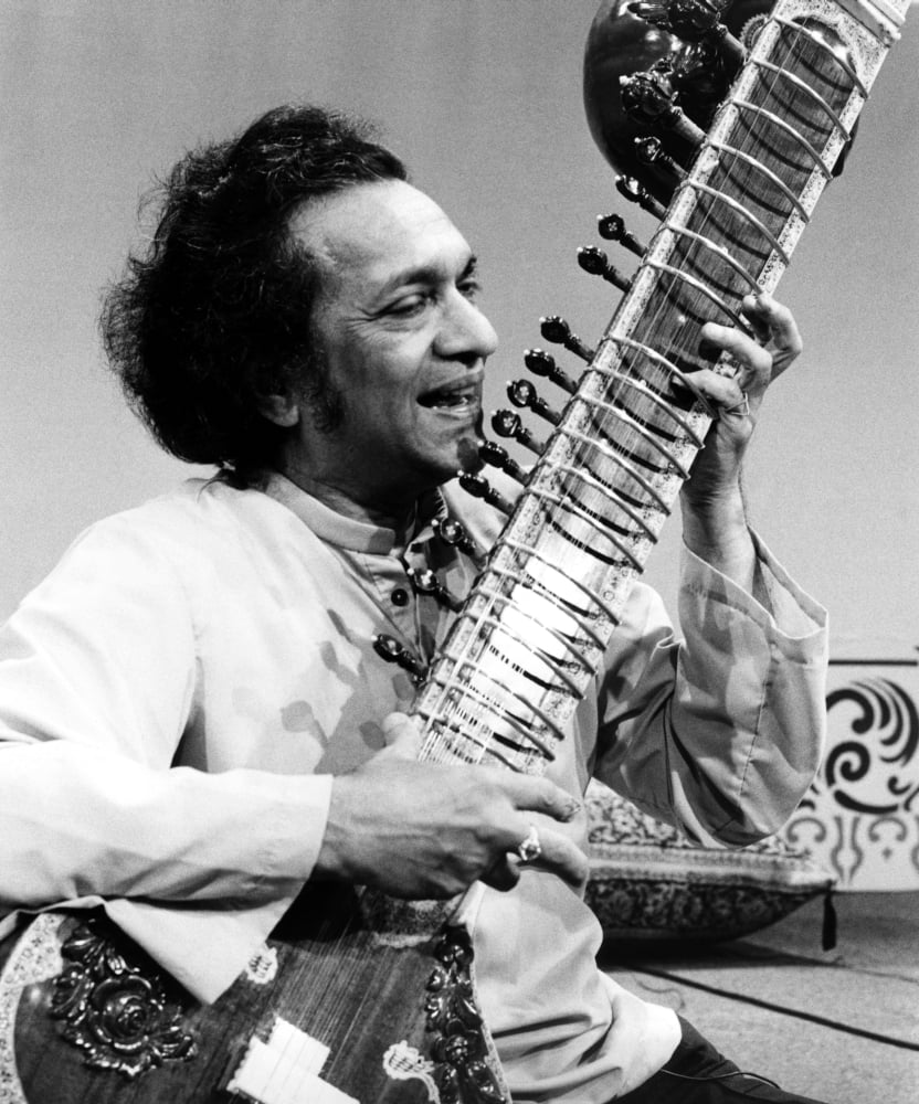 Ravi Shankar portrait photo print, musician and composer from the 1970s.