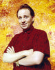 Bob Goldthwait red polo photo print, 8 x 10 or 16 x 20 sizes.