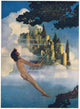 The Dinkey-Bird art poster print by Maxfield Parrish, vibrant colors and whimsical design.