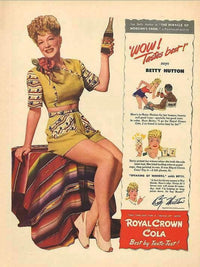 Betty Hutton Royal Crown Cola photo print - vintage Americana art.