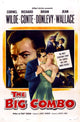 The Big Combo movie poster print featuring Cornel Wilde, Richard Conte, and Jean Wallace from 1955.