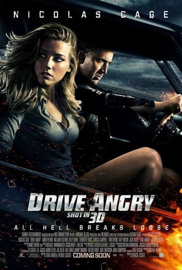Drive Angry Movie Poster 11x17 print featuring action-themed artwork.