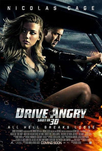 Drive Angry Movie Poster 11x17 print featuring action-themed artwork.