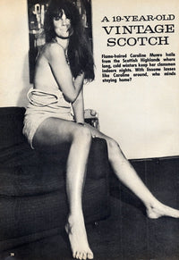 Caroline Munro Vintage Scotch Photo Print showcasing classic cinema beauty.