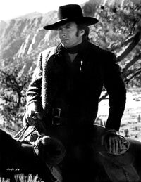 Clint Eastwood portrait in cowboy outfit photo print.