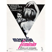 Masculine Feminine movie masterprint poster featuring Jean-Pierre Léaud