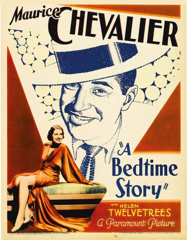 A Bedtime Story 1933 Movie Poster Print featuring Maurice Chevalier and Helen Twelvetrees