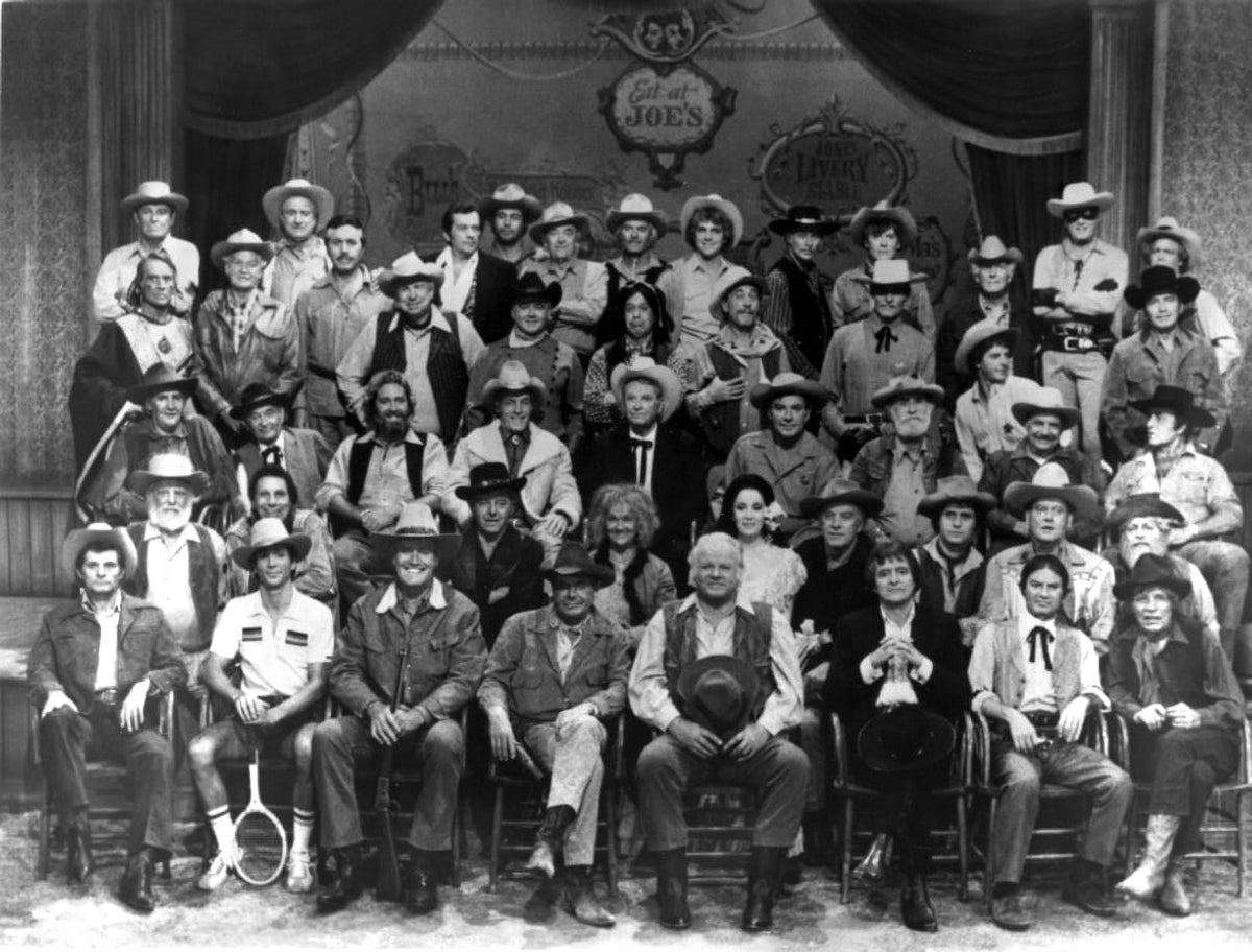 Michael Ansara and others wearing cowboy hats photo print.