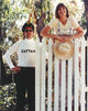 Captain & Tennille photo print on bold red background, 8x10.