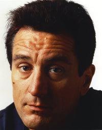 Robert De Niro posed in blue shirt photo print