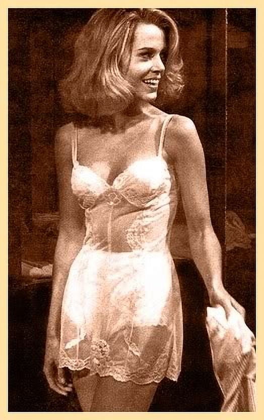 Jane Fonda Silk Slip Photo Print showcasing her elegance.