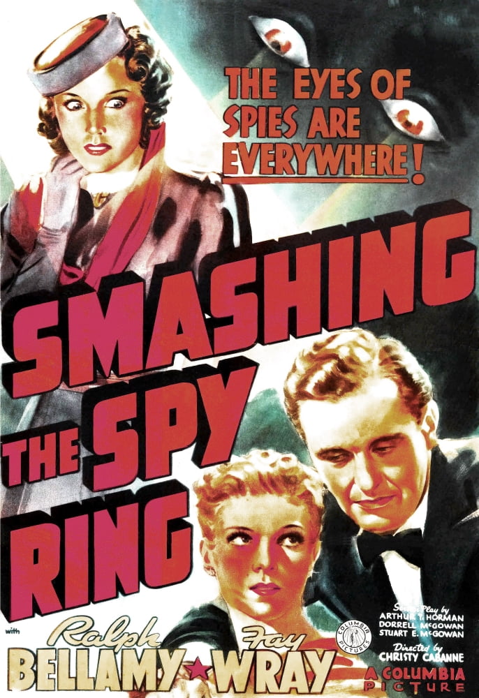 Smashing The Spy Ring movie poster print featuring Fay Wray and Ann Doran.