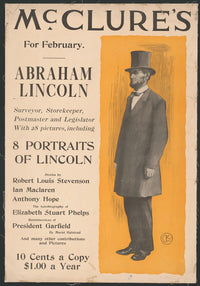 Abraham Lincoln McClure's Poster Print by Corwin Knapp Linson, vintage art poster.