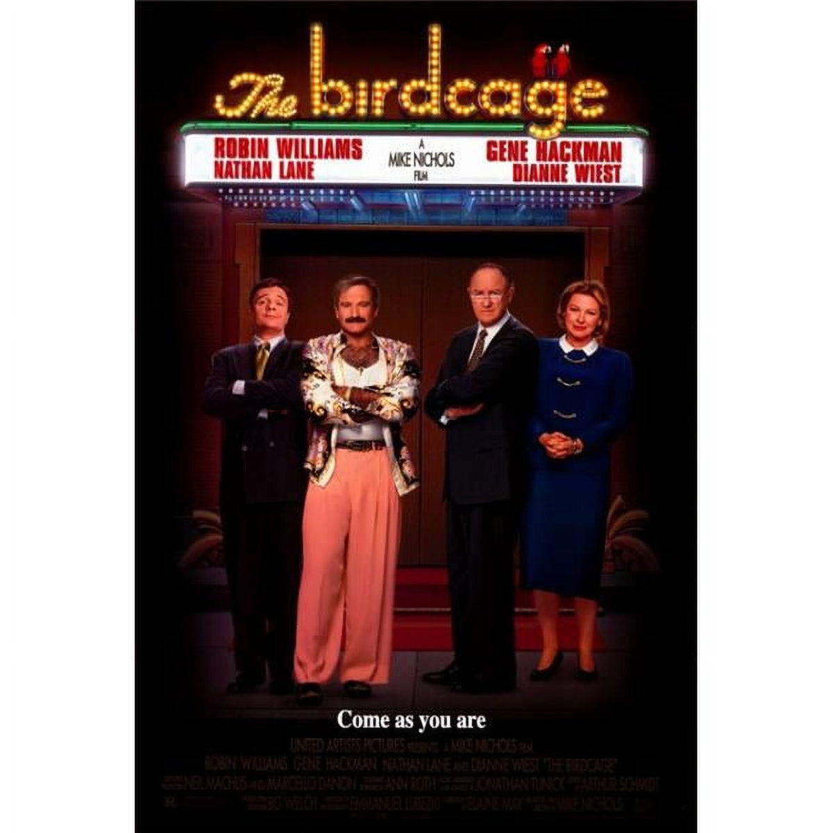The Birdcage Movie Poster Print showcasing vibrant colors and characters.