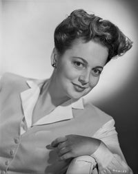 Olivia DeHavilland portrait in classic blouse photo print.
