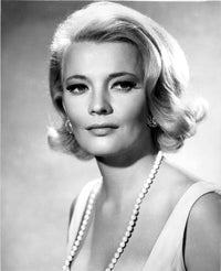 Gena Rowlands posed in elegant white photo print