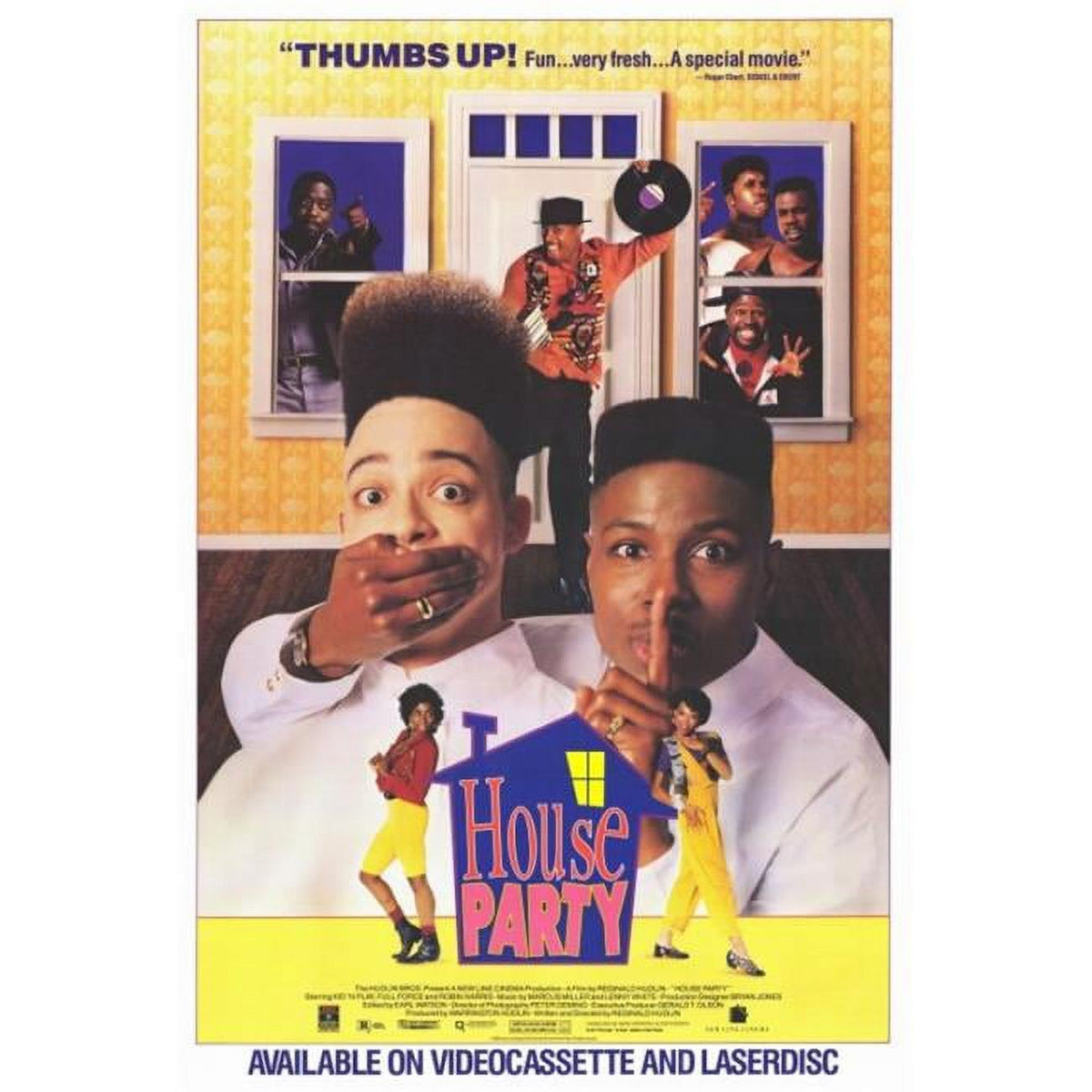 House Party Movie Poster Print - 27x40 inches featuring vibrant colors and nostalgic design.
