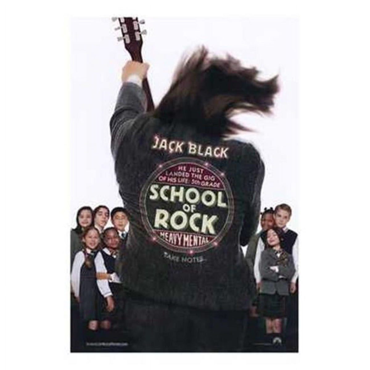 The School of Rock movie poster in 11x17 size featuring vibrant colors and dynamic imagery.