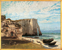 The Cliff at Etretat After The Storm Poster Print showcasing dramatic cliffs and turbulent seas.