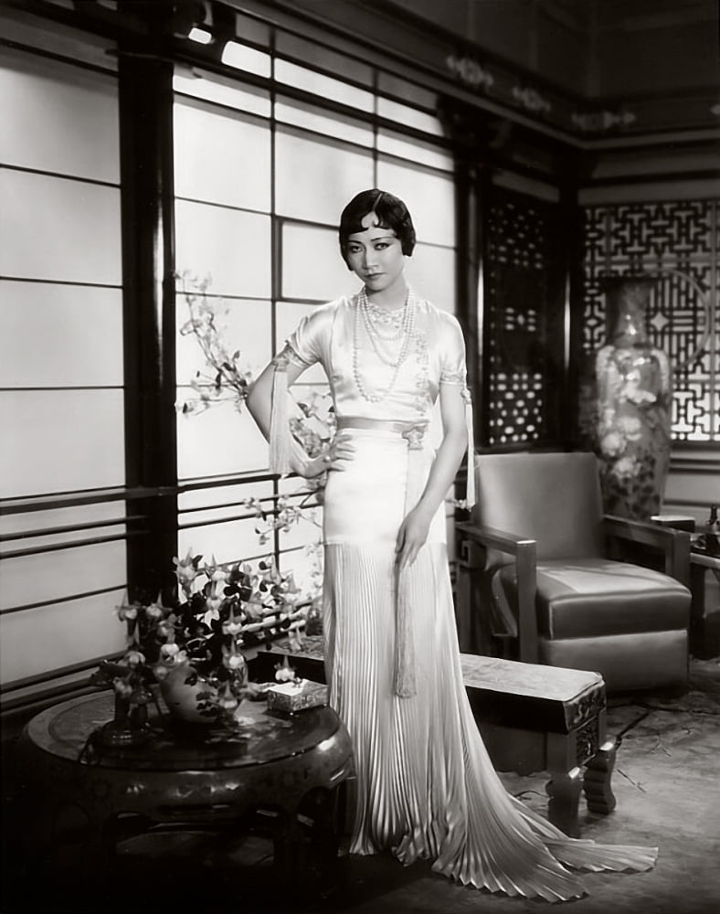 Anna May Wong in white dress photo print - available in multiple sizes.