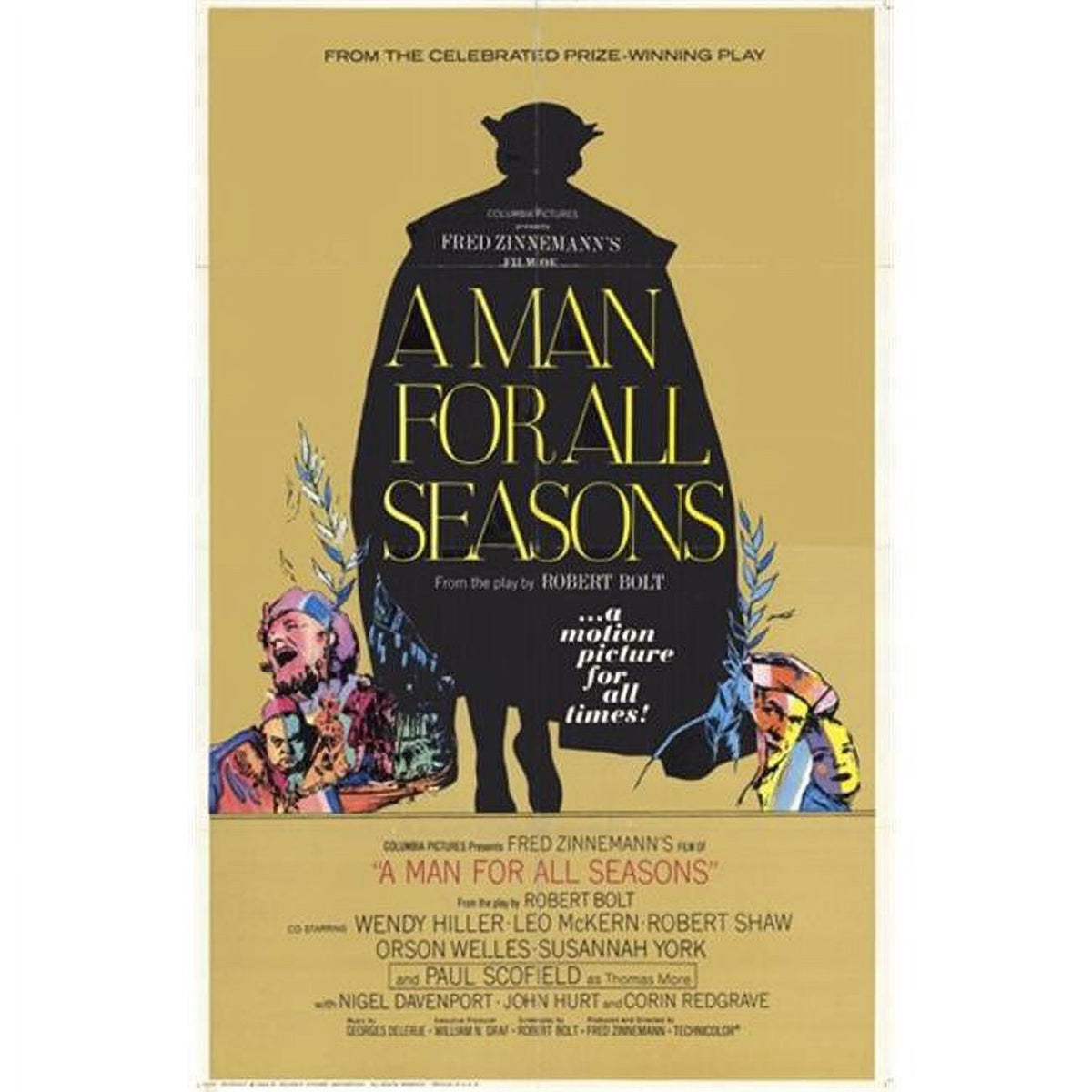 A Man for All Seasons movie poster print in 11x17 size.