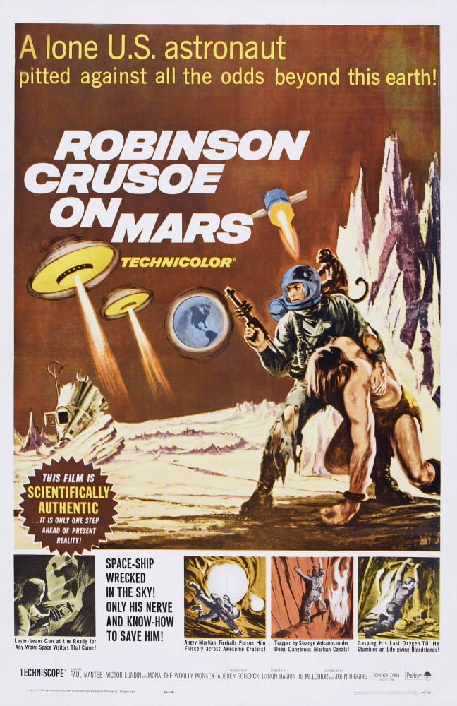 Robinson Crusoe on Mars Movie Masterprint Poster - 1964