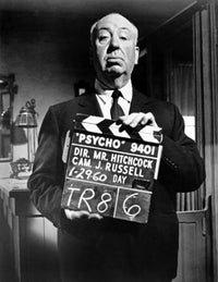 Alfred Hitchcock Directors Cut Photo Print capturing the iconic filmmaker.