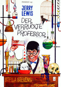 The Nutty Professor movie poster print featuring Jerry Lewis and Stella Stevens.
