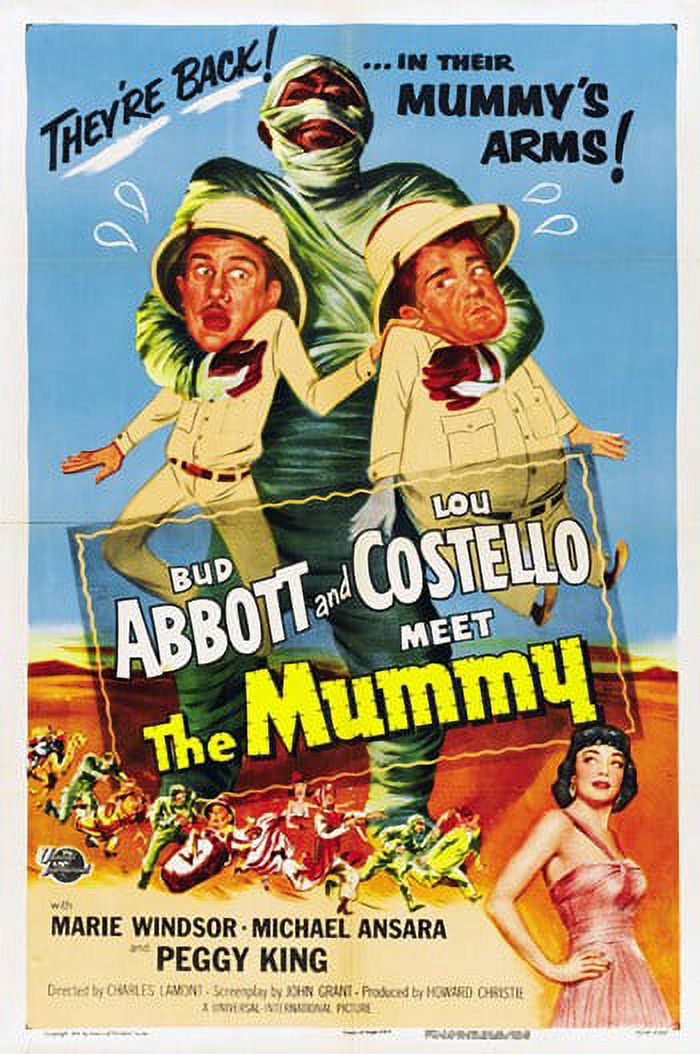 Abbott and Costello Meet the Mummy 1955 Movie Poster 11x17