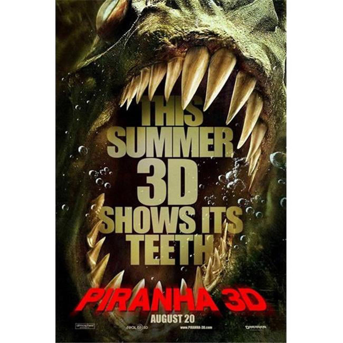 Piranha 3D Movie Poster showcasing thrilling underwater horror.