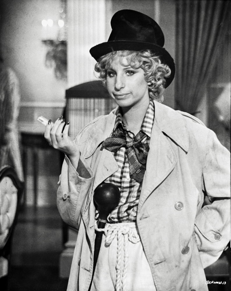 Barbra Streisand posed in stylish coat and hat photo print