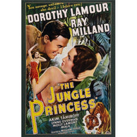 The Jungle Princess movie poster featuring Ray Milland and Dorothy Lamour from 1936.