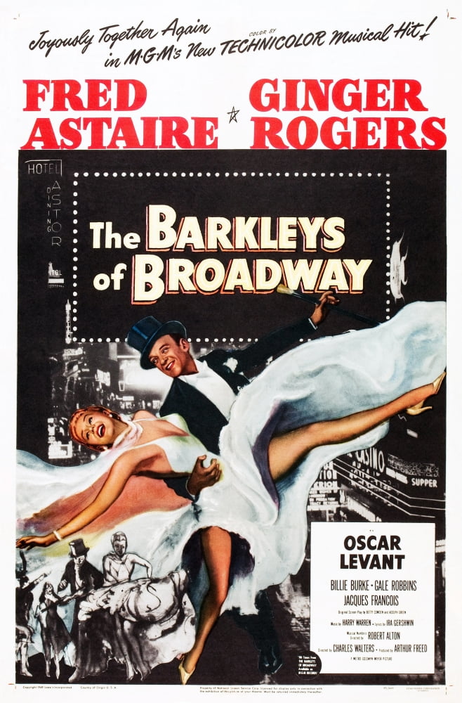 The Barkleys of Broadway movie poster print featuring Fred Astaire and Ginger Rogers.