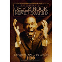 Chris Rock: Never Scared movie poster print showcasing vibrant colors and comedy themes.