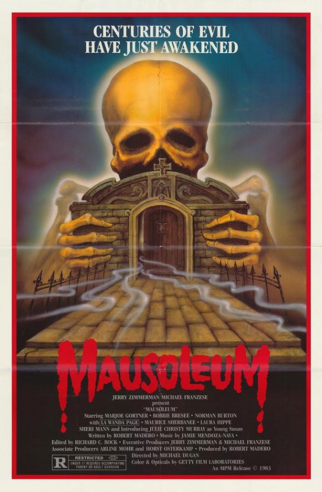 Mausoleum movie poster print 27x40 showcasing haunting imagery.