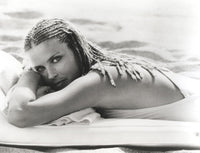 Bo Derek black and white beach photo print