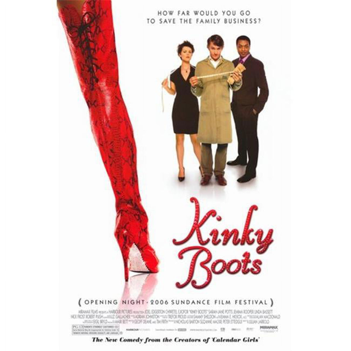 Kinky Boots Movie Poster - 11x17 Print showcasing vibrant colors and theatrical design.