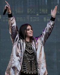 Hailee Steinfeld performing on stage at Wango Tango concert in Los Angeles