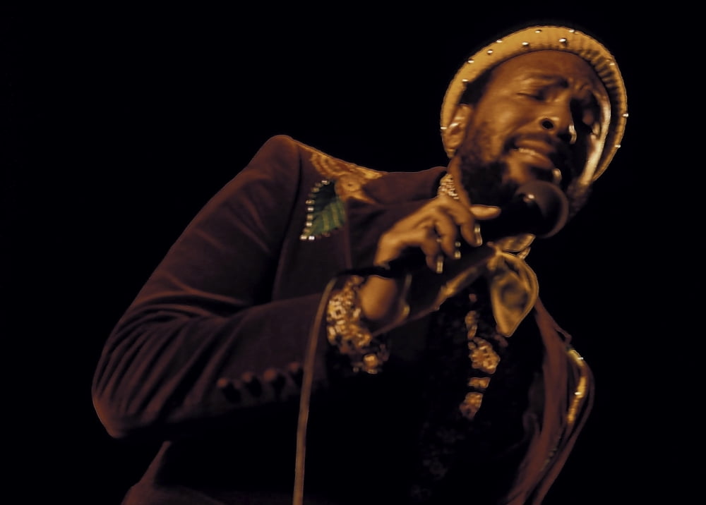 Marvin Gaye performing live on stage photo print