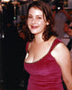 Melanie Lynskey posing in an elegant pink dress photo print
