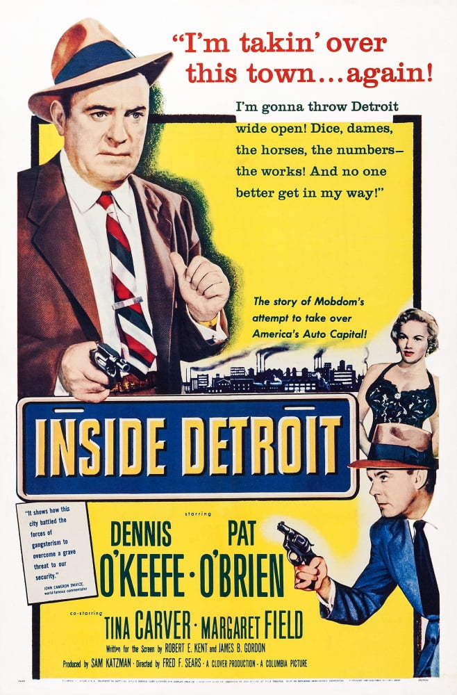 Inside Detroit 1956 Movie Masterprint Poster, nostalgic film decor
