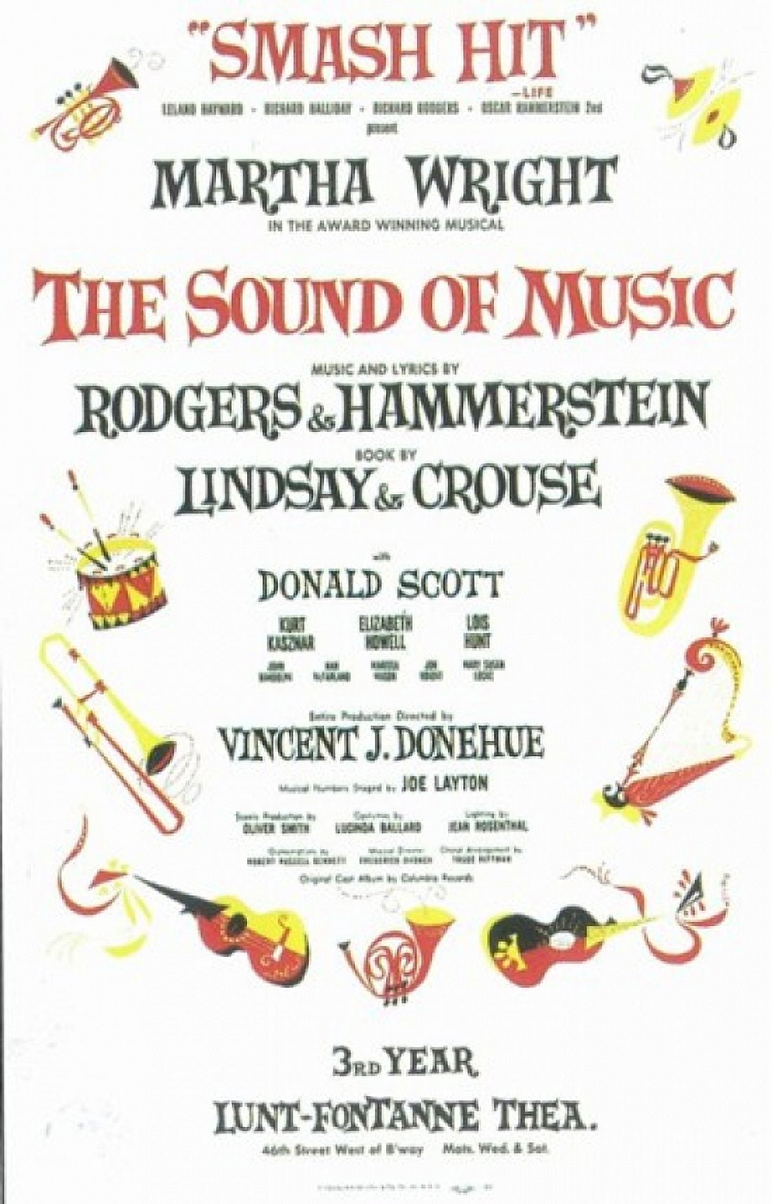 The Sound of Music Broadway Movie Poster 11x17