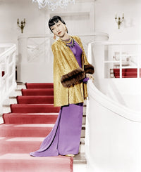 Anna May Wong vintage photo print in dress designed by Edith Head (1937)