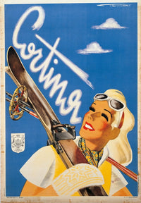 Cortina Dampezzo Scenic Poster Print showcasing mountains and nature.