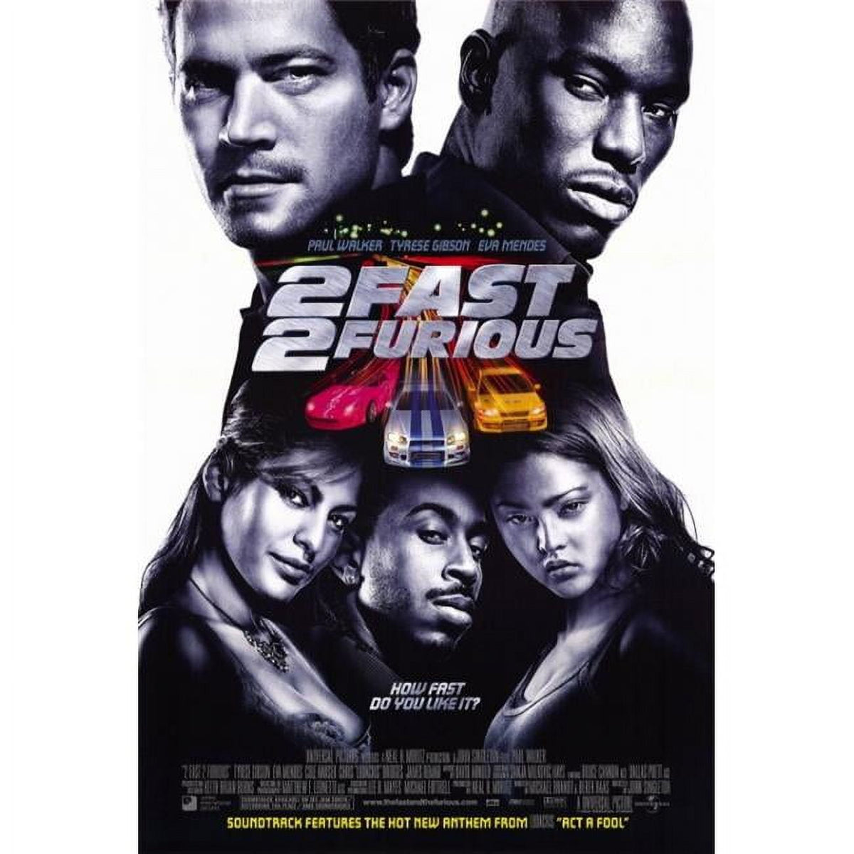 2 Fast 2 Furious Movie Poster Print - 27x40 inches