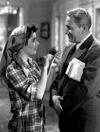 Father of the Bride photo print featuring Elizabeth Taylor and Spencer Tracy from the 1950 classic film.